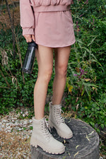 Heavy Poly Stretch Woven Fleece Oversize Skort
