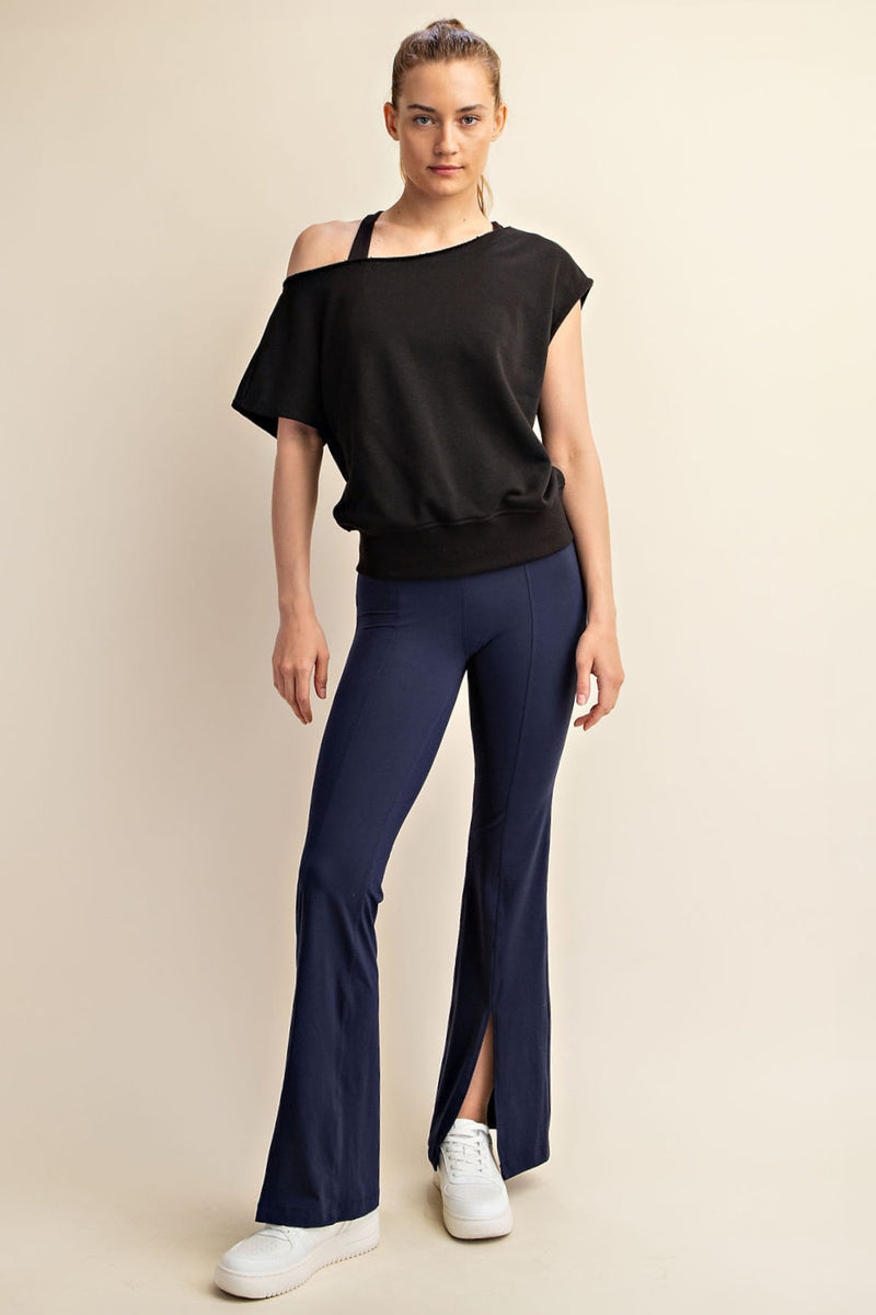 French Terry Off Shoulder Top