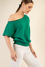 French Terry Off Shoulder Top