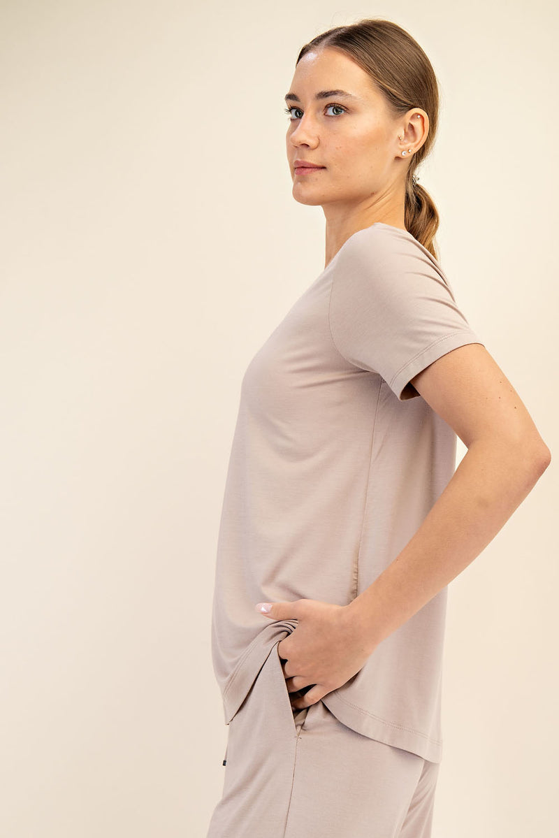 Viscose Modal Short Sleeve Top