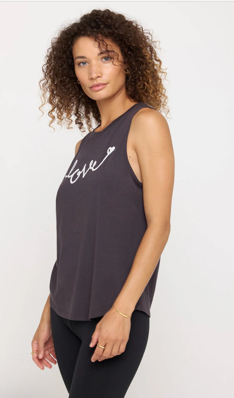 Love Script Jade Muscle Tank