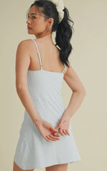 Gingham Print Sweetheart Dress