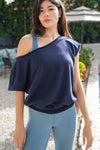 French Terry Off Shoulder Top