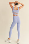 Rucheed Crop Top and Legging Set