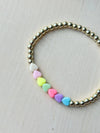 Mini Heart Bracelet Color Y2K Beaded Bracelets Heart Jewlery: Petite