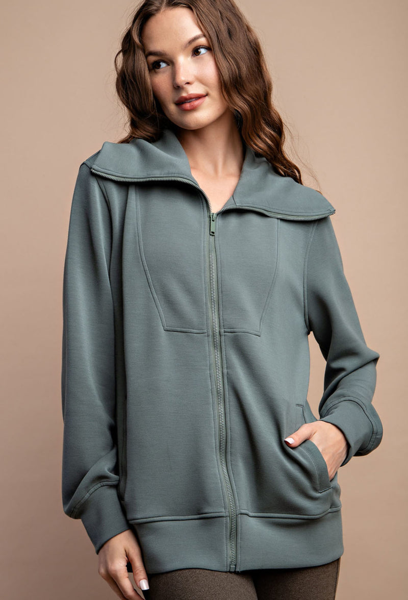 Modal Poly Full Zip Jacket