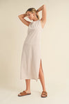 Sleeveless Terry Cloth Midi Dress