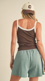 Classic Ribbed Tank Top with Contrast Binding