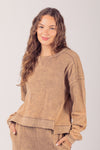 Washed Comfy Knit Top & Pants Set