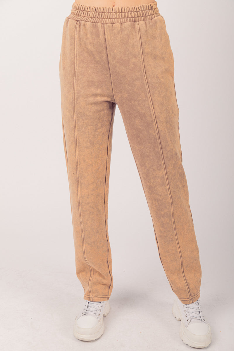 Washed Comfy Knit Top & Pants Set
