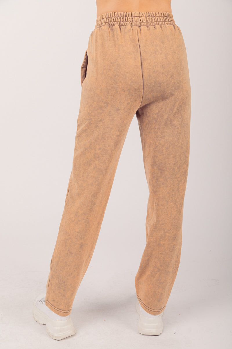 Washed Comfy Knit Top & Pants Set