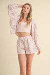 Lightweight Patchwork Print Jacket: Patchwork / L