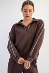 Modal Scuba Double Piping Polo Top