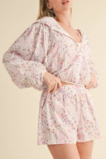 Lightweight Patchwork Print Jacket: Patchwork / L