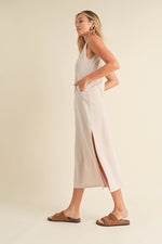 Sleeveless Terry Cloth Midi Dress