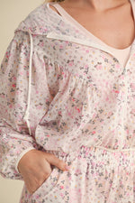 Lightweight Patchwork Print Jacket: Patchwork / L