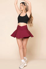 Crisscross Hourglass Twirl Skort with Pockets