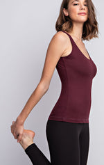 Butter Yoga Fabric, Round Neckline Sleeveless Tank