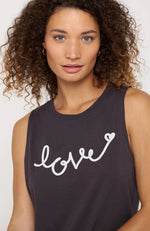 Love Script Jade Muscle Tank