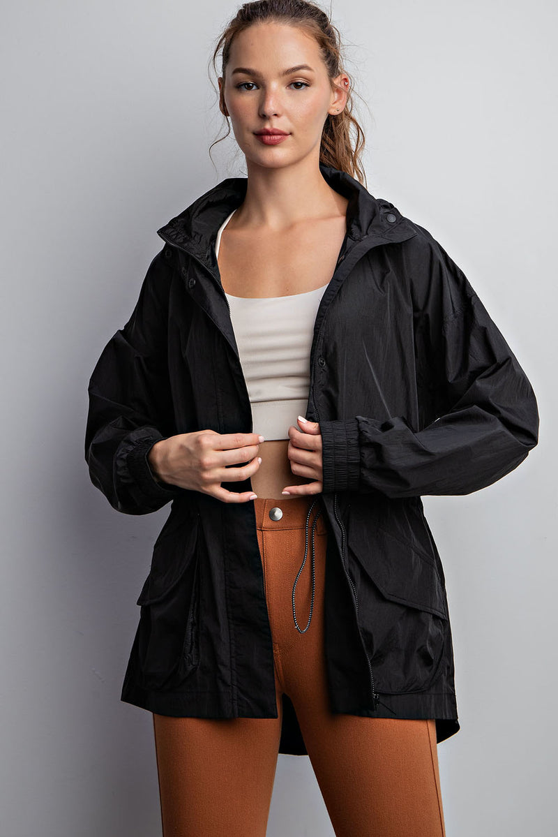 Parachute Long Sleeves Zipper Jacket