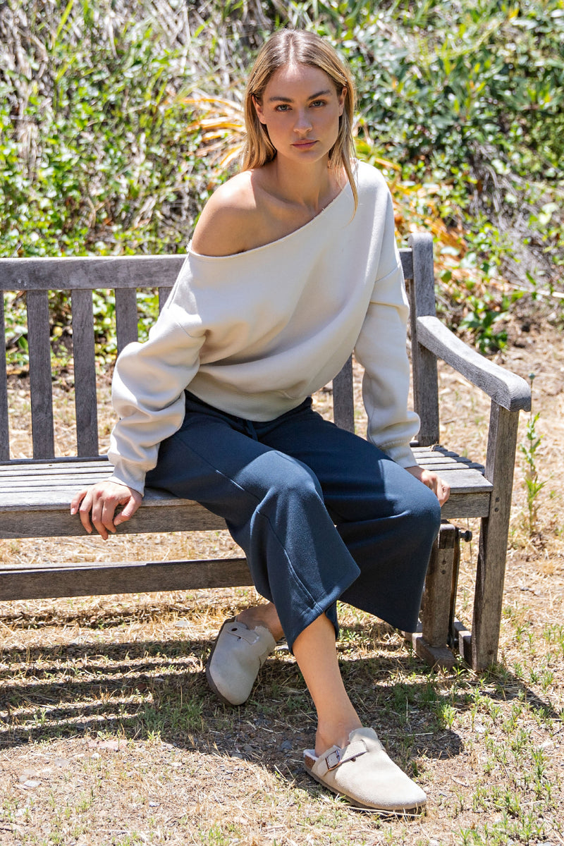 Modal Scuba Cropped Wide Pant