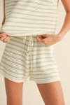 Striped Crochet Tank and Shorts Set