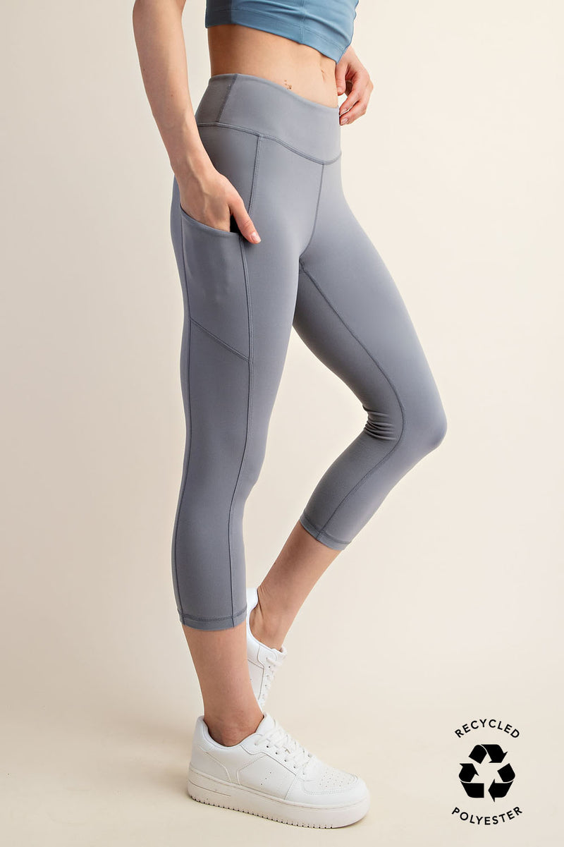 Capri High waist butter leggings with side pockets