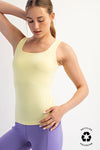 Butter Fabric Square Neckline Sleeveless Tank Top