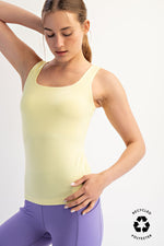 Butter Fabric Square Neckline Sleeveless Tank Top