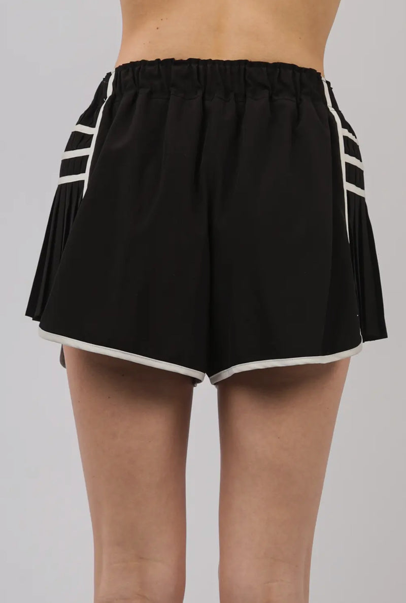 Side Pleated Detail Activewear Shorts