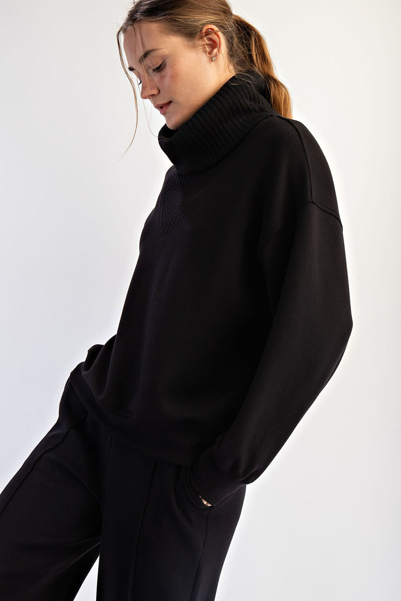 Modal Scuba Luxe V-Turtleneck