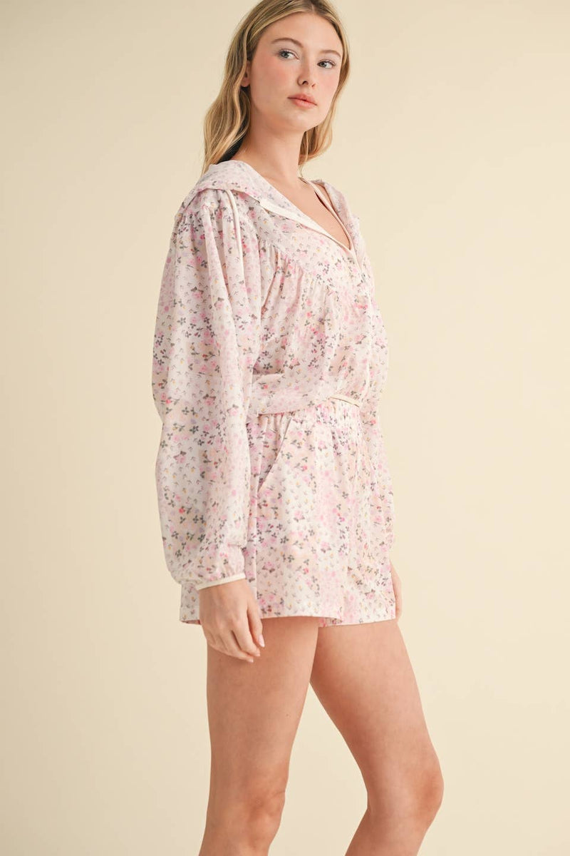 Lightweight Patchwork Print Jacket: Patchwork / L