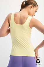 Butter Fabric Square Neckline Sleeveless Tank Top