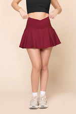 Crisscross Hourglass Twirl Skort with Pockets