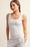 Butter Fabric Square Neckline Sleeveless Tank Top