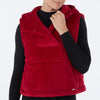 Ribbed Velour Puffer Vest