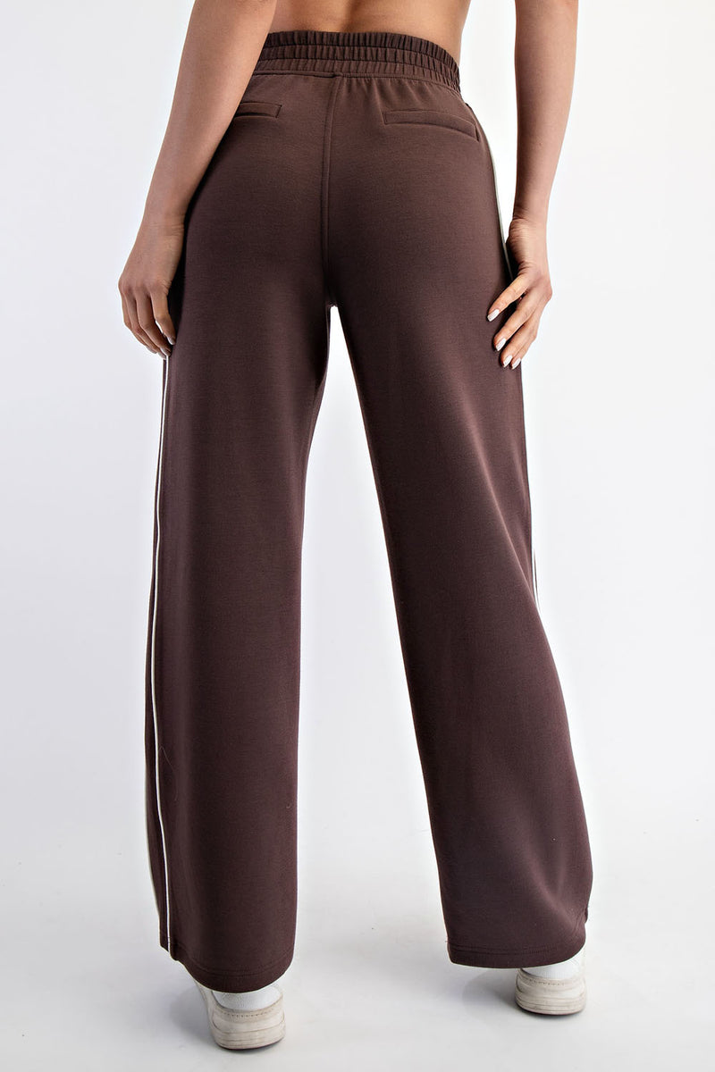 Modal Scuba Two Stripe Piping Straight Pant