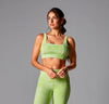 Square Neck Bra in lime tropic toile