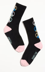 Peace emblem crew sock