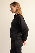 Modal Poly Span Scuba Luxe V-neck Jacket