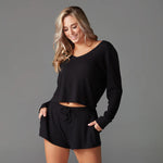 Lounge Waffle Long Sleeve Top