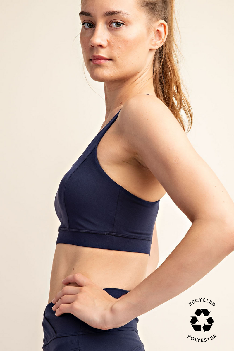 Recycled Butter Crossback Bra Top