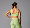 Square Neck Bra in lime tropic toile