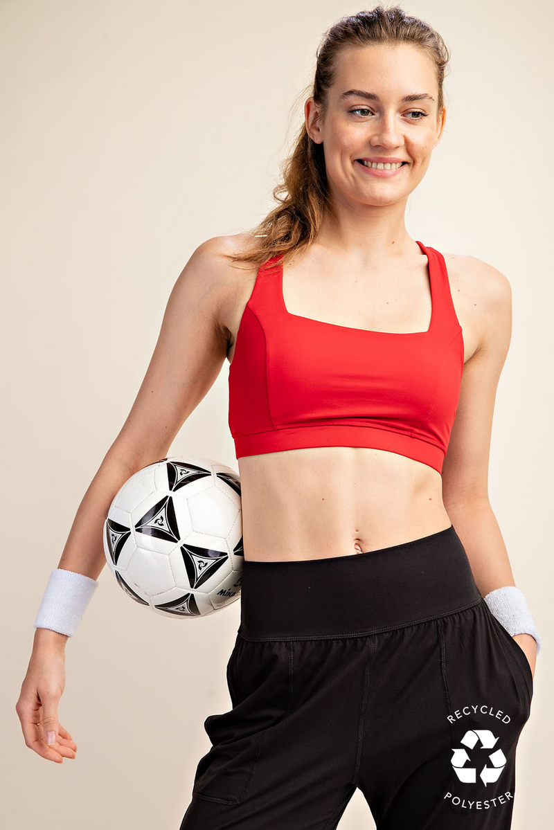 Recycled Butter Crossback Bra Top