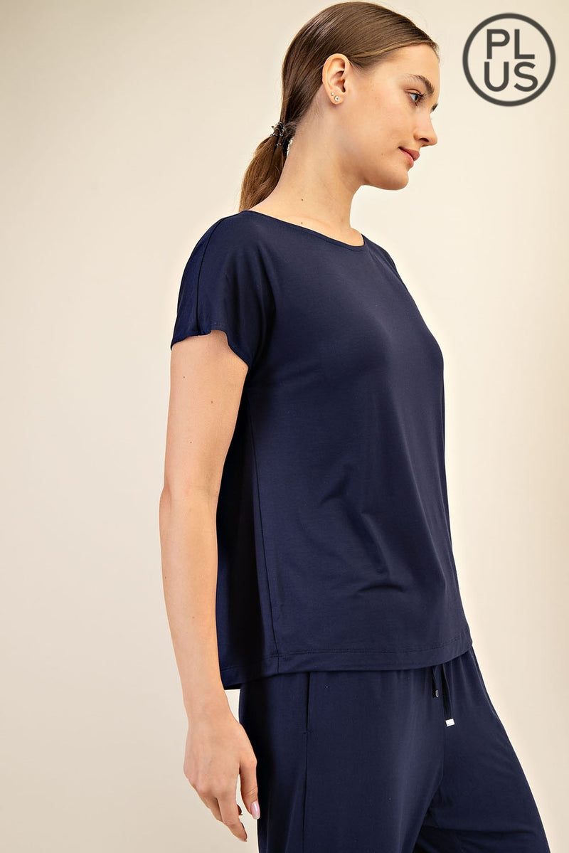 Viscose Modal Short Sleeve Top