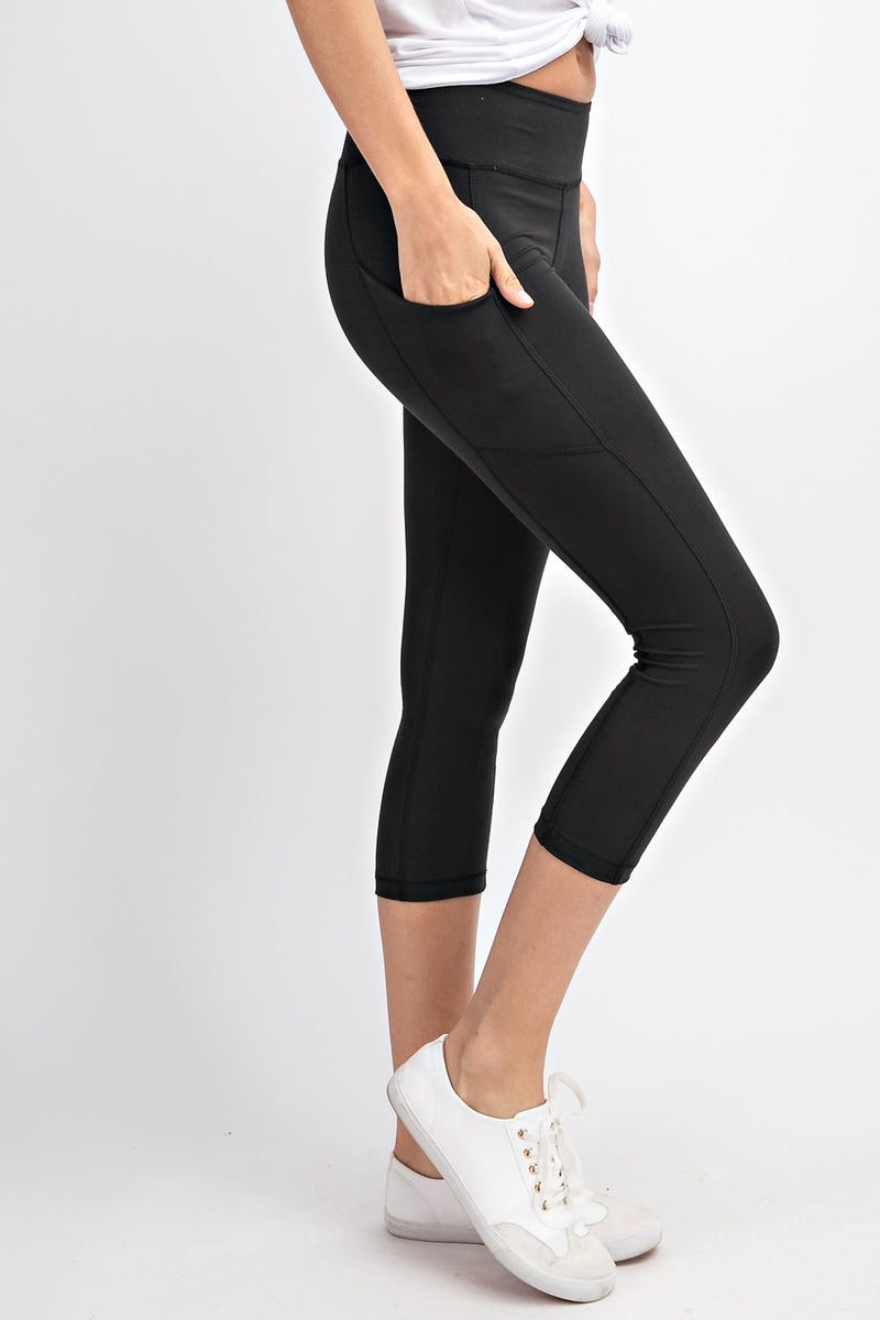 Capri High waist butter leggings with side pockets