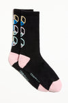 Peace emblem crew sock