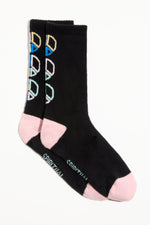 Peace emblem crew sock