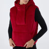 Ribbed Velour Puffer Vest
