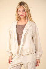 High Neck Flared Casual Easy Active Jacket